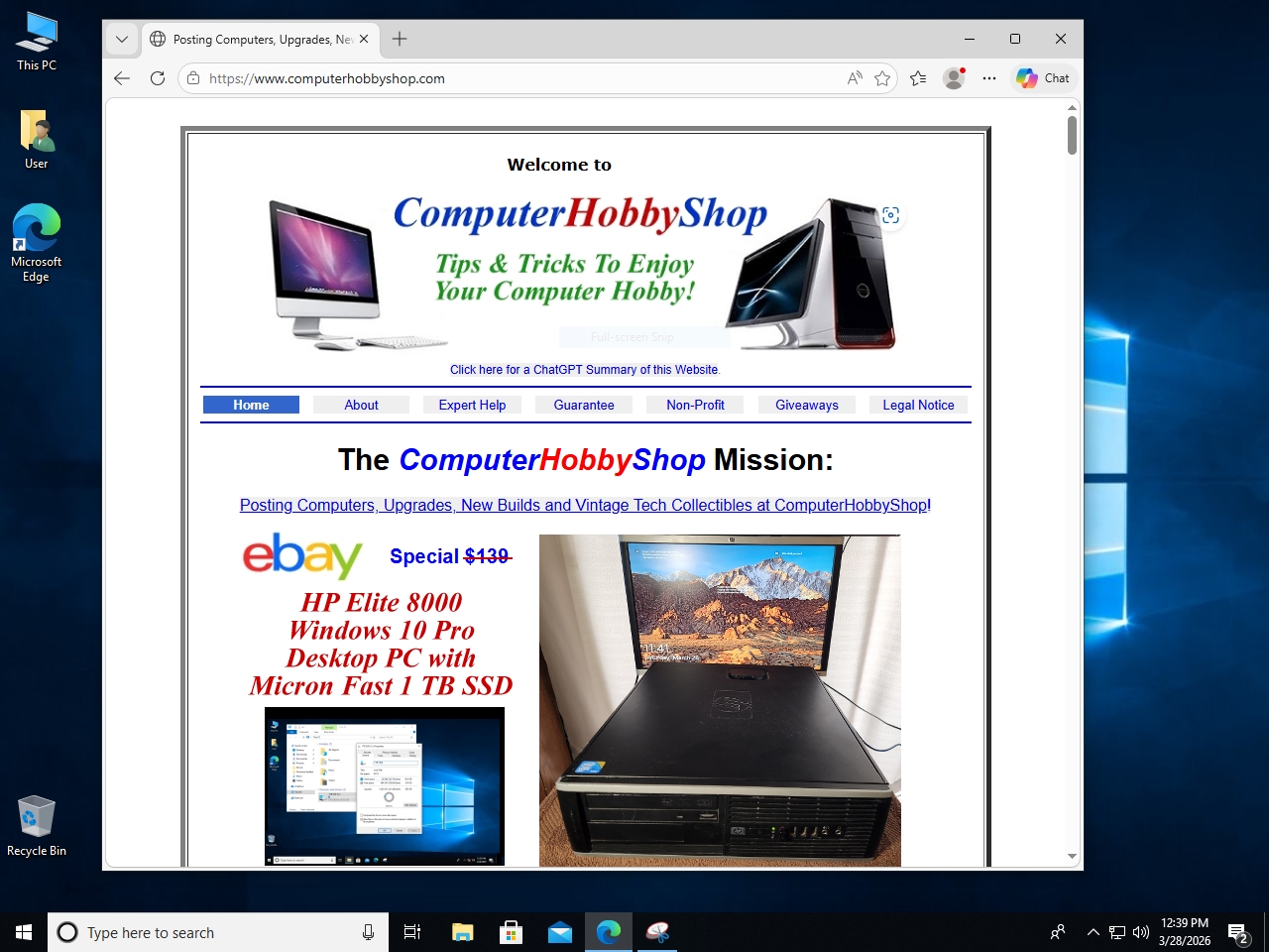 ComputerHobbyShop HP PC