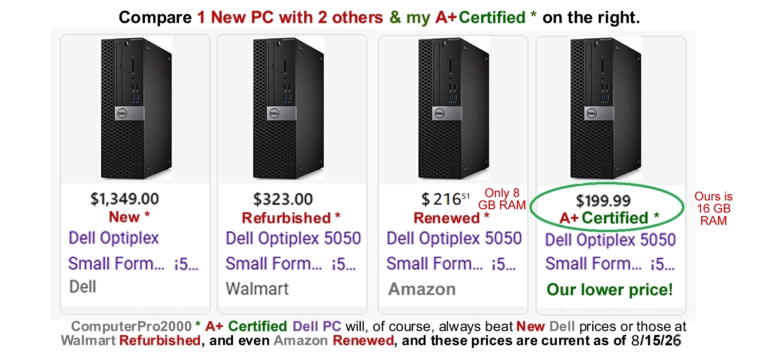 A+ Certified Dell Optiplex 5050 Intel i5