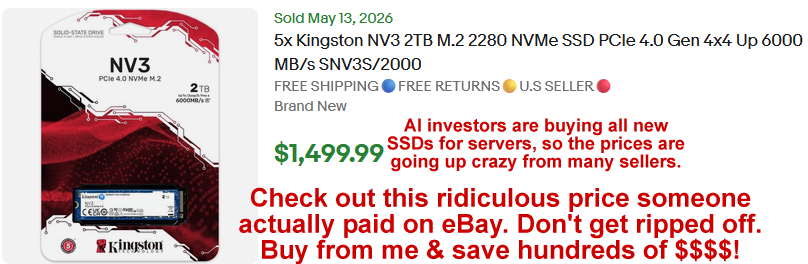 A strange price hike, and not our ad.