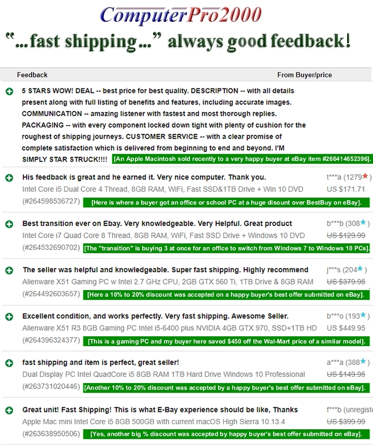 Happy Customer Feedback
